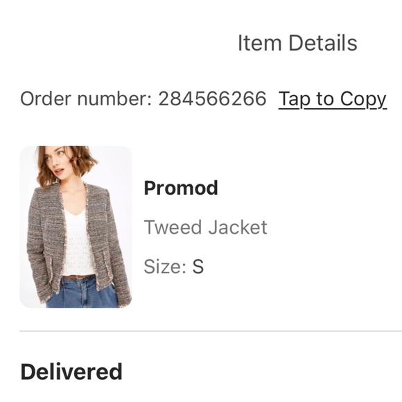 🇫🇷Promod Tweed Jacket/ Coat NWT - Size S/36 - Picture 7 of 8